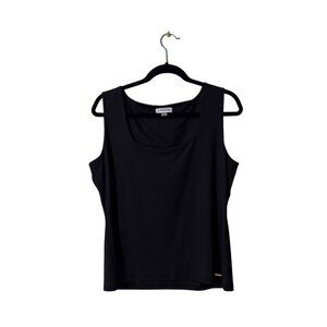 Calvin Klein Womens Black Sleeveless Top XL Polyester/Spandex Blend Lightweight